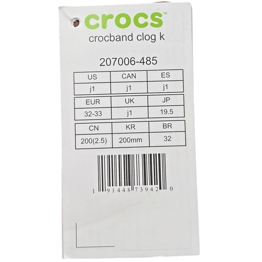 Crocs Crocband Youth‎ Boys Girls Slip-on Clogs Size 1 (J1 ) Navy Blue Red White